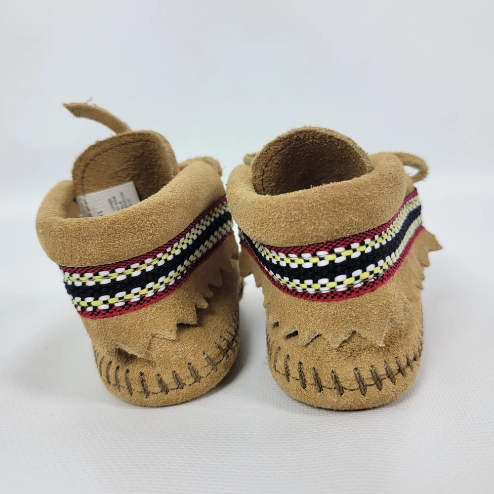 Minnetonka Leather Baby Moccasins Sz 3